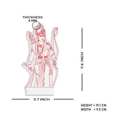 Lord Ram Ji Design Night Lamp